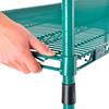 Nexel 3 Tier Wire Shelving Starter Unit, Poly-Green, 54"W x 24"D x 34"H view 3