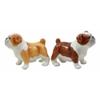 1 Set Of Fawn Chocolate Dog Salt And Pepper Shakers Ceramic Magnetic Figurine Set view 3