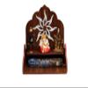 Aakrati Devyom Devyom Wooden Temple For Home Temple Mandir Wall Hanging God Singhasan Dark Brown MDF Wood Mandir Ghar Decorative Medium Singhasan Wooden Temple Mandir Ghar For Home Office Shop view 1
