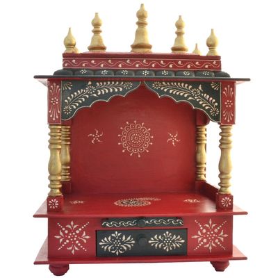 Aakrati Devyom Devyom Home Temple/Pooja Mandir/Wooden Temple/Temple for Home/Mandap- Medium