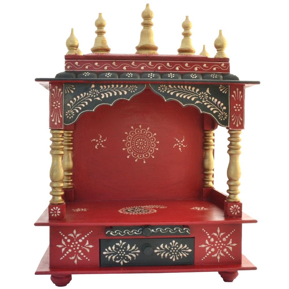 Aakrati Devyom Devyom Home Temple/Pooja Mandir/Wooden Temple/Temple for Home/Mandap- Medium