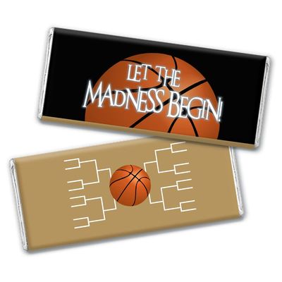 36ct Basketball Party Candy Favors Chocolate Bars Let the Madness Begin (36 Pack) - Gold