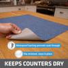 Drymate Jumbo XL Dish Drying Mat (19x24), Low-Profile, Super Absorbent, Quick Dry Fabric, Waterproof & Slip-Resistant, for Kitchen Counter, Trimmable, Easy to Clean (USA Made)(Blue) view 3