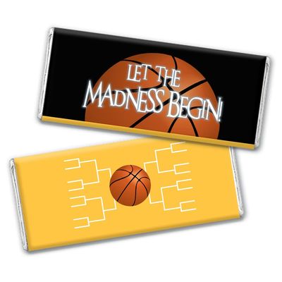 36ct Basketball Party Candy Favors Chocolate Bars Let the Madness Begin (36 Pack) - Yellow