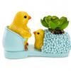 Wooden-Style Easter Chick Planter - 3.4" Shoe Succulent Pot Decor view 4