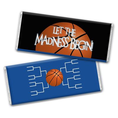 36ct Basketball Party Candy Favors Chocolate Bars Let the Madness Begin (36 Pack) - Blue