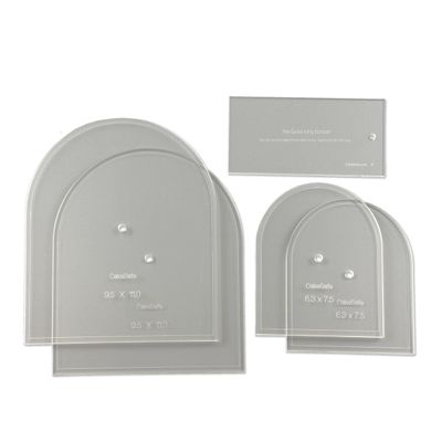 CAKESAFE - Arch Disk Kit- 2 Arched Disk Sets w/Scraper-Unique Shaped Acrylic Disks for Cake Decorating