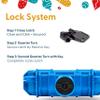 Evergreen X Seahorse 52 Medication Lock Box - Small, First Aid Kit, Childproof, Empty Lockable Medicine Box to Store Medications, Diabetic Supplies, Needles. NO SUPPLIES INCLUDED (Clear + Bandaid) view 2