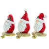 BestPysanky Set of 3 Santa Gnome Stocking Holders Hangers  Festive Christmas Mantel Decor view 2