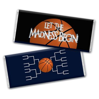 36ct Basketball Party Candy Favors Chocolate Bars Let the Madness Begin (36 Pack) - Navy