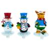 BestPysanky Set of 3 Holiday Stocking Holders Hangers  Snowman, Penguin, and Reindeer Christmas Mantel Decor view 1