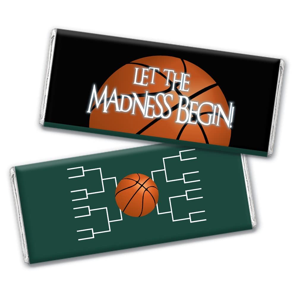 36ct Basketball Party Candy Favors Chocolate Bars Let the Madness Begin (36 Pack) - Forest