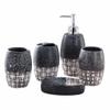 NOBRIM Bathroom Accessory 5-Piece Bathroom Accessories Set Bathroom Wash Set with Lotion DispenserSoap Pump, Soap Dish, Tumbler and Toothbrush Holder Bathroom Wash Set view 1
