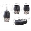 NOBRIM Bathroom Accessory 5-Piece Bathroom Accessories Set Bathroom Wash Set with Lotion DispenserSoap Pump, Soap Dish, Tumbler and Toothbrush Holder Bathroom Wash Set view 2