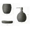 NOBRIM Bathroom Accessory Resin Bathroom Accessories Sets 4-Pieces Bird's Nest Design Bathroom Set Soap Dispenser Tumbler and Soap Dish Bathroom Wash Set Bathroom Wash Set view 2