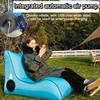PHASFBJ Beach Inflatable Sofa, Adult Automatic Inflatable Sofa Multifunctional Folding Inflatable Sofa Recliner Inflatable Sofa Trampoline Camping Office Lunch Break, Garden, Beach,Red view 2