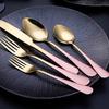 Pink Silverware Set, 50-piece Stainless Steel Flatware Cutlery Set Forks and Spoons Simple & Modern Tableware For Home Party Restaurant Wedding Dinner, Service For 10 view 2