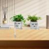 Uguisu Long Leg Planter, Cute Leg Hanging Smiley Planter, Small Plant Pot, Succulent Planters, Cement Pot, Decor Indoor Planters, Mini Succulent Pot (Gray/2pcs-No Drainage Hole-No Plant) view 4