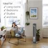BATHINDIAN Wind Curve Tower Fan with Lonizer and Remote, with on-Board Storage Location, Auto Shut-Off Timer, Multi-Function Remote Control, Suitable for Bedroom, Living Room, Office, Etc, Black view 3