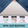 Buganda Bathroom Rugs, 24" x 16", Soft and Absorbent Microfiber Bath Rugs, Non-Slip Shaggy Shower Carpet, Machine Wash Dry Bath Mats for Bathroom Floor, Tub and Shower, Navy view 4