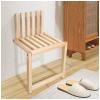 LFIEVO Wall-Mounted Heightened Foldable Chairs The Seat Height 35cm/42cm Optional The Invisible Folding Solid Wood Stool Saves Space Load Bearing 300kg. view 1