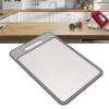 Cutting Board, Dual Sided Aluminum Alloy Grinding Defrosting Tray Heat Cold Resistance with Sharpener for Frozen Meat (Grey) view 2