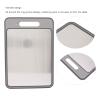 Cutting Board, Dual Sided Aluminum Alloy Grinding Defrosting Tray Heat Cold Resistance with Sharpener for Frozen Meat (Grey) view 3