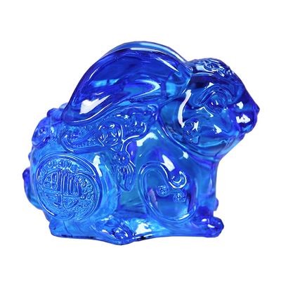 Fortune Rabbit Crystal Art Statue Mini Good Luck Figurines Tabletop Ornaments Home Decor- Symbolizing Wealth Success Longevity #3 50MM
