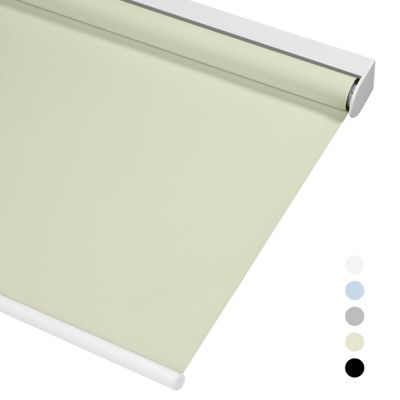 Boolegon Blackout Roller Shades for Windows Cordless Room Darkening Roller Blinds Black Out Window Shades for Home Office Bedroom Media Room Sliding Door Beige,28" W x 64" H