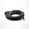 keisnoaja M12 Female 3 Pin A-Coding Right Angle Connector Molded Black Cable 5M AWG22 view 2