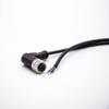 keisnoaja M12 Female 3 Pin A-Coding Right Angle Connector Molded Black Cable 5M AWG22 view 4