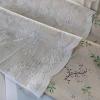 A.Monamour Short Curtain for Small Window 2 Panels Beige Cotton Linen Lace Boho Floral Farmhouse Botanical Window Valance Panel Drapes Half Curtain for Kitchen Bedroom Cabinet Curtain Door Curtain view 4