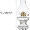 Oil Lamp Lantern Chamber Oil Lamp with 2/4 Wicks for Indoor Use 13 Inch Kerosene Lamp w/Hurricane Glass Tabletop Clear Hurricane Lamp Rustic Kerosene Lantern for Home Emergency Lighting Tabletop Decor view 4