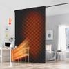 RYB HOME Large Thermal Insulated Curtain for Winter, Black Curtain Window Insulation Soundproof Room Divider for Workshop Basement Laundry Acoustic Covering Drafty Door, W48 x L96 inch, 1 Panel view 1