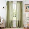 jinchan Linen Blend Curtains 96 inch Length 2 Panels for Bedroom Living Room, Floor to Ceiling 50 inch Wide Farmhouse Drapes with Rod Pocket Back Tab(50W x 96L, Sage Green) view 1