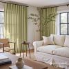 jinchan Linen Blend Curtains 96 inch Length 2 Panels for Bedroom Living Room, Floor to Ceiling 50 inch Wide Farmhouse Drapes with Rod Pocket Back Tab(50W x 96L, Sage Green) view 3