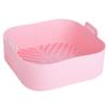 21cm Air Fryer Pot Tray Silicone BBQ Barbecue Airfryer Pad Plate Reusable Oven Baking Mold Pot Replacemen Grill Pan Accessories 5PCS (Color : Pink) view 1