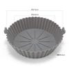 1Pcs Air Fryer Silicone Basket Silicone Mold Airfryer Oven Baking Tray Pizza Fried Chicken Basket Reusable Pan Liner Accessories (Color : Gray, Size : Small) view 2