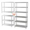 EZPEAKS Chrome 6-Shelf Shelving Unit, Changeable into 2 of 3-Shelf Units, 72H X 36W X 16D Adjustable Heavy Duty Steel Wire Shelves, 350 lbs Loading Capacity Per Shelf view 1