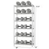 EZPEAKS Chrome 6-Shelf Shelving Unit, Changeable into 2 of 3-Shelf Units, 72H X 36W X 16D Adjustable Heavy Duty Steel Wire Shelves, 350 lbs Loading Capacity Per Shelf view 3