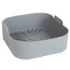 21cm Air Fryer Pot Tray Silicone BBQ Barbecue Airfryer Pad Plate Reusable Oven Baking Mold Pot Replacemen Grill Pan Accessories 5PCS (Color : Gray) view 1