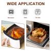 21cm Air Fryer Pot Tray Silicone BBQ Barbecue Airfryer Pad Plate Reusable Oven Baking Mold Pot Replacemen Grill Pan Accessories 5PCS (Color : Gray) view 3