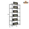 EZPEAKS 6-Shelf Shelving Unit, Changeable into 2 of 3-Shelf Units, 72H X 36W X16D Adjustable Heavy Duty Steel Wire Shelves, 350 lbs Loading Capacity Per Shelf view 3