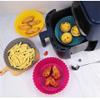 2pcs Airfryer Silicone Basket Air Fryer Oven Baking Tray Pizza Fried Chicken Airfryer Pan Liner Pot Accessories Silicone Tray (Color : Yellow) view 2