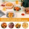 2pcs Airfryer Silicone Basket Air Fryer Oven Baking Tray Pizza Fried Chicken Airfryer Pan Liner Pot Accessories Silicone Tray (Color : Yellow) view 3