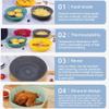 2pcs Airfryer Silicone Basket Air Fryer Oven Baking Tray Pizza Fried Chicken Airfryer Pan Liner Pot Accessories Silicone Tray (Color : Yellow) view 4