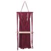 Macrame Wall Hanging Red Hand-Woven Tassel Tapestry Wall Shelf, Suitable for Home Accommodation/Office view 1