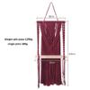 Macrame Wall Hanging Red Hand-Woven Tassel Tapestry Wall Shelf, Suitable for Home Accommodation/Office view 2