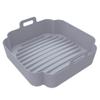 Air Fryer Silicone Liners Pot Reusable Baking Tray NonStick Air Fryers Pan Basket For Kitchen MicrowaveOven AirFryer Accessories (Color : Gray) view 1