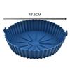1Pcs Air Fryer Silicone Basket Silicone Mold Airfryer Oven Baking Tray Pizza Fried Chicken Basket Reusable Pan Liner Accessories (Color : Blue, Size : Small) view 2